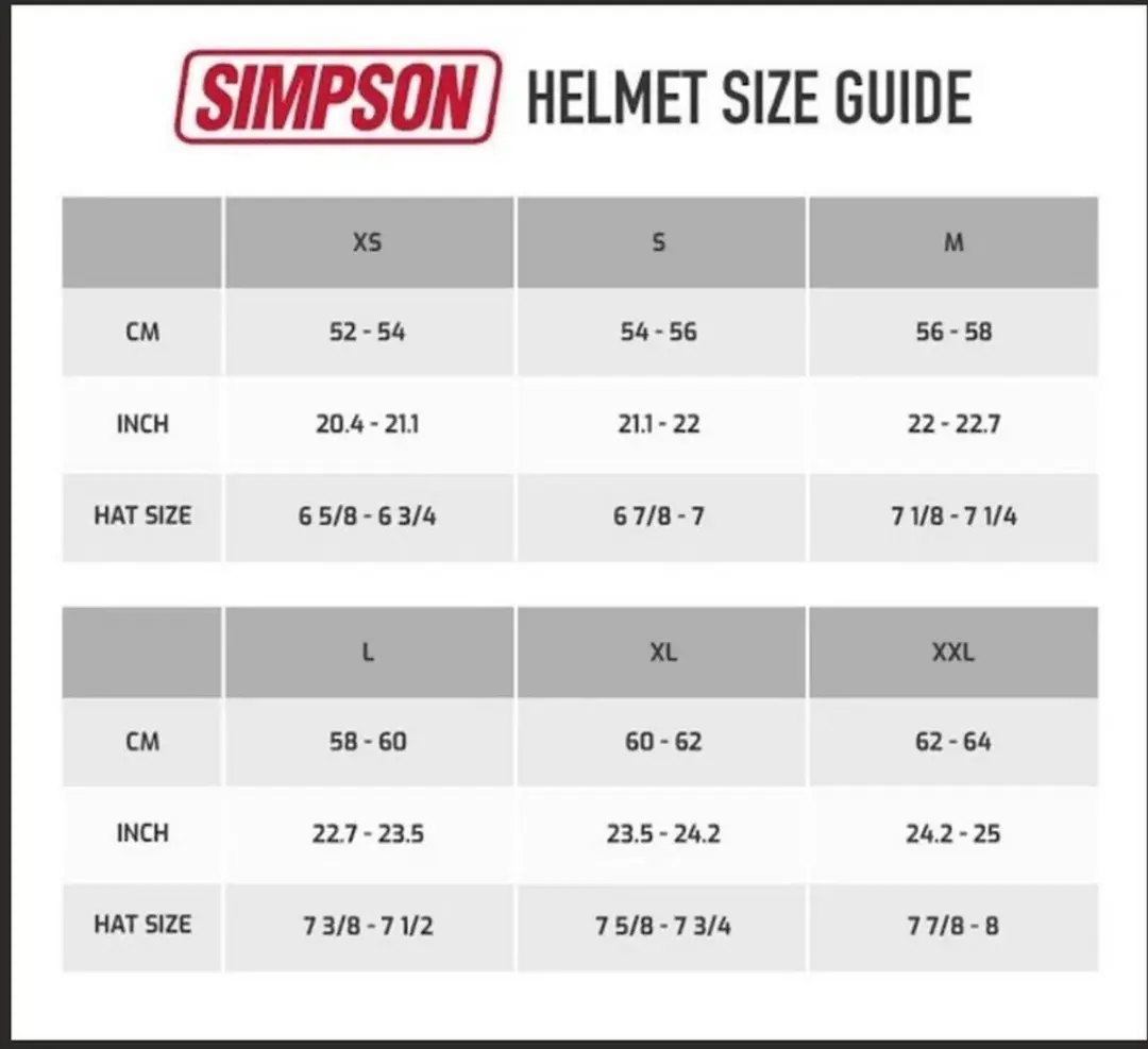 Simpson Speed O'Clock Motorhelm S - Wit/Zwart