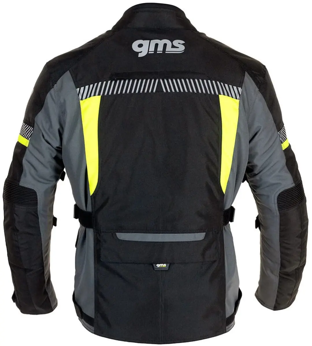 Gms Everest 3in1 Textiele Motorjas - Zwart/Grijs/Fluor Geel