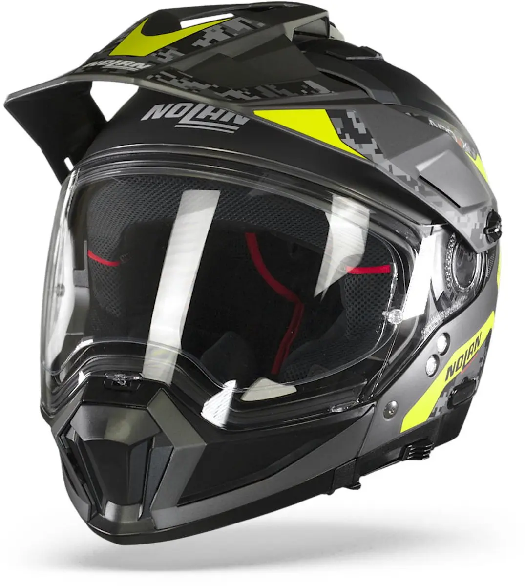 Nolan N70-2 X Torpedo N-Com 43 Mat Lava Grijs Geel Multihelm