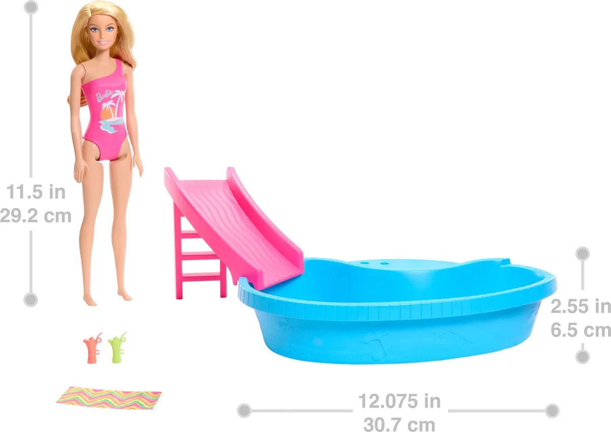 Barbie Zwembad met Pop