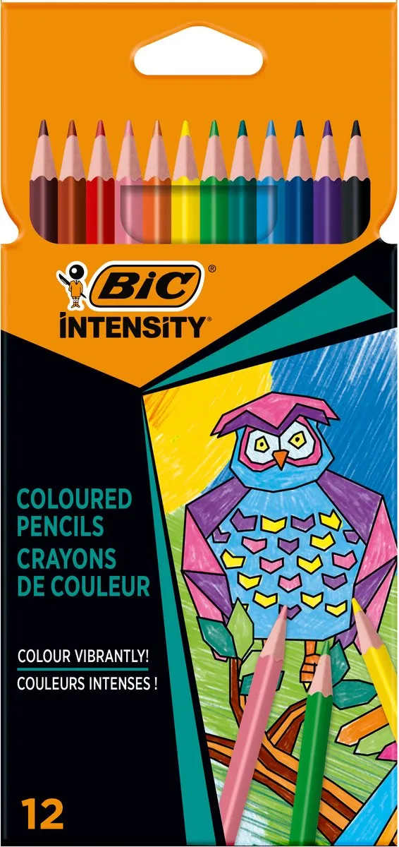 Bic Intensity Driehoekige Kleurpotloden 3,2mm - Multicolor - 12 Stuks