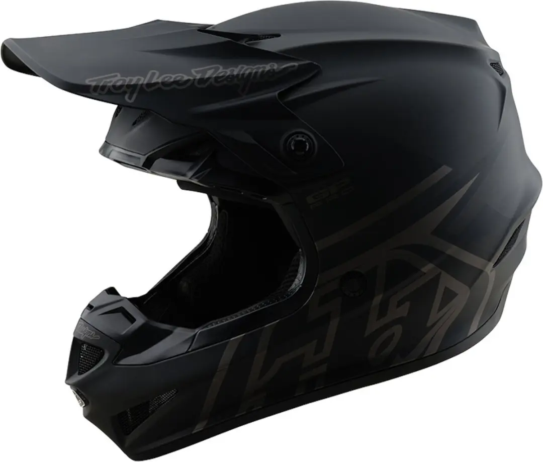 Troy Lee Designs GP Pro MIPS Mono Mat Zwart Crosshelm