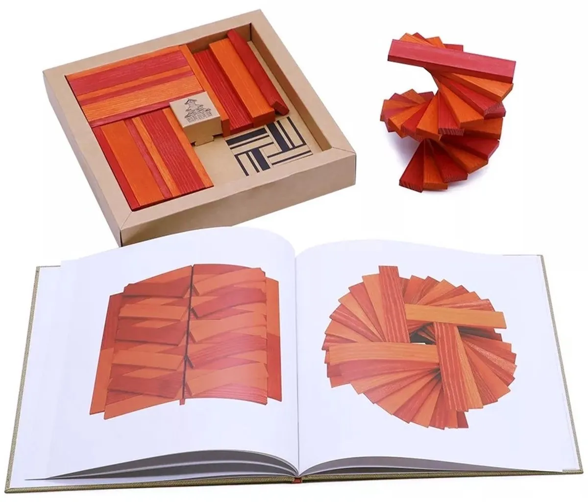 KAPLA Constructiespeelgoed Rood Oranje 40 Plankjes