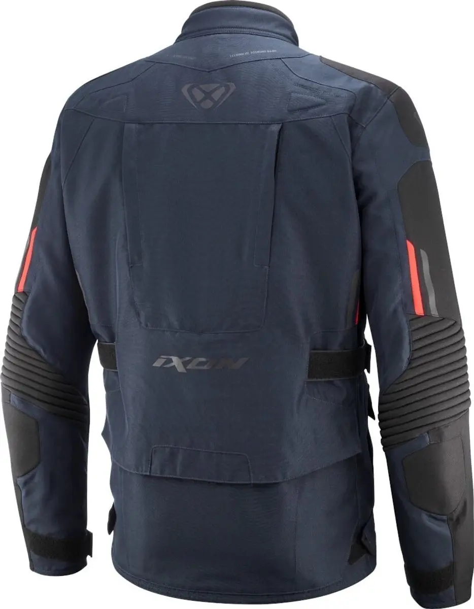 IXON Midgard Motorjas - Marineblauw/Bright Rood - S