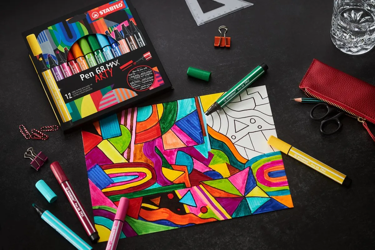 STABILO Pen 68 MAX Arty Viltstiften - 6 Stuks - Assorti
