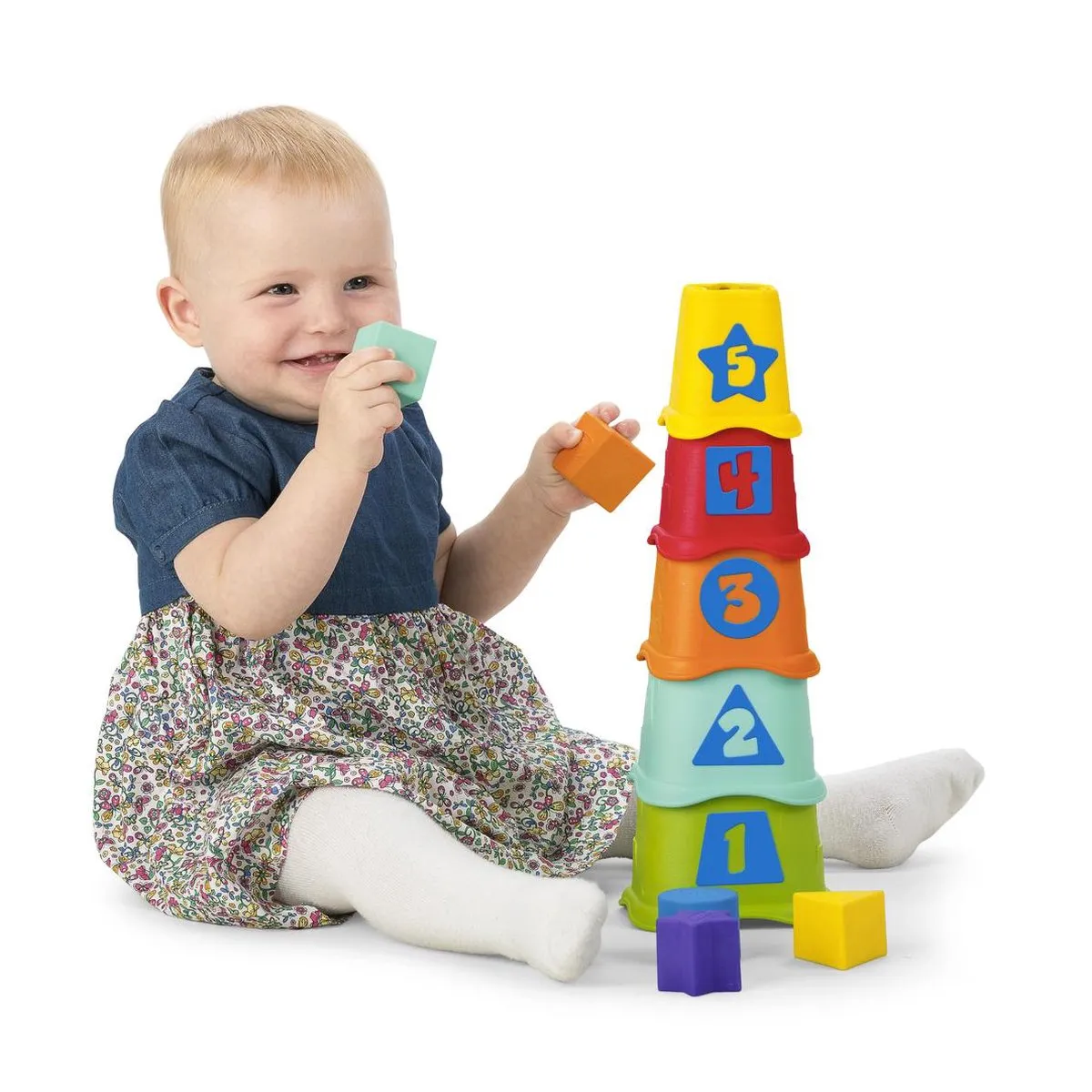 Chicco 2-in-1 Stapelbekers Multicolor
