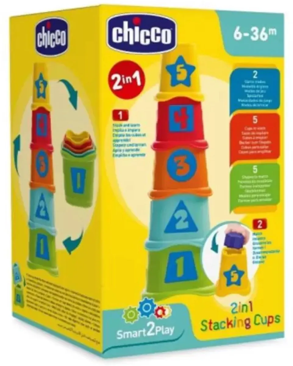 Chicco 2-in-1 Stapelbekers Multicolor