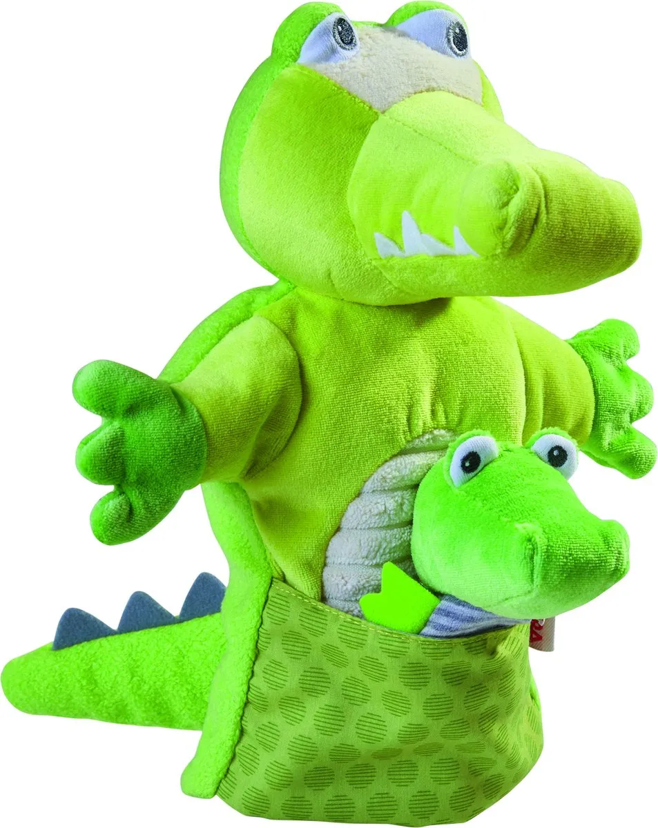 Haba Handpop Krokodil Junior 30x22cm - Groen