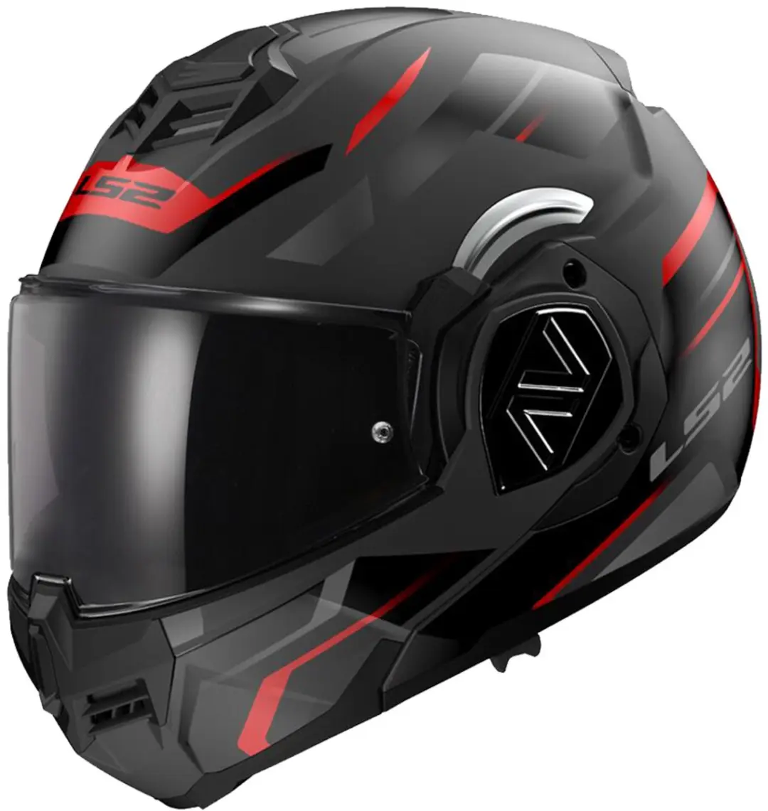 LS2 FF906 Advant Kuka Matt Black Red-06 Systeemhelm