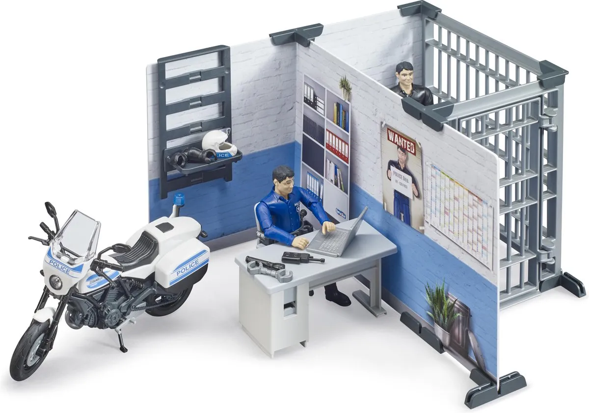 Bruder bworld Politiebureau met Politiemotor 62732