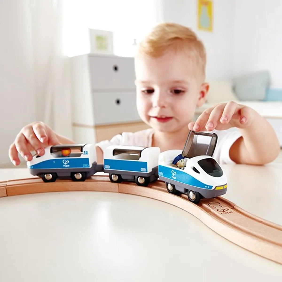 Hape Intercity-Zug Treinset - 7-delig - Veelkleurig