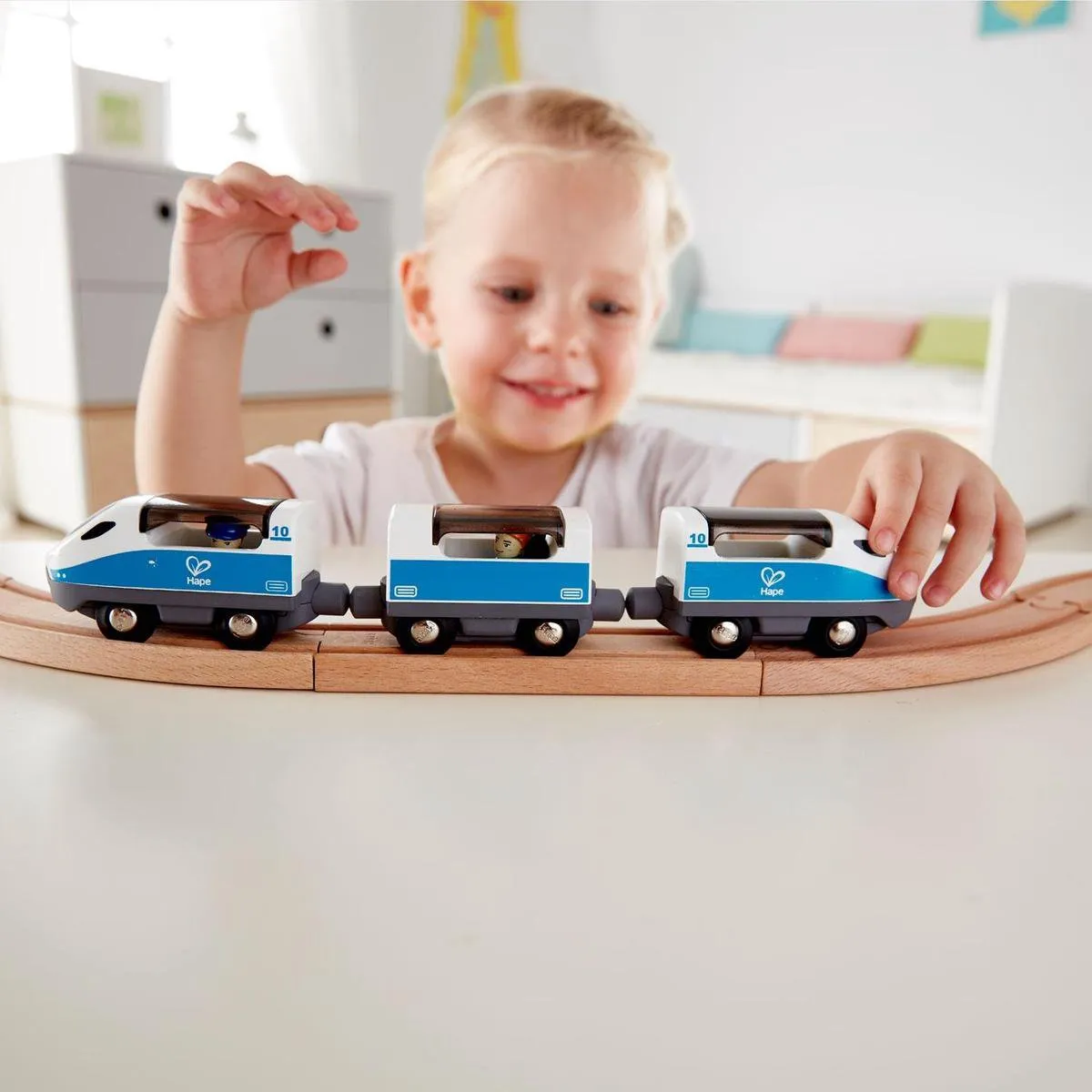 Hape Intercity-Zug Treinset - 7-delig - Veelkleurig
