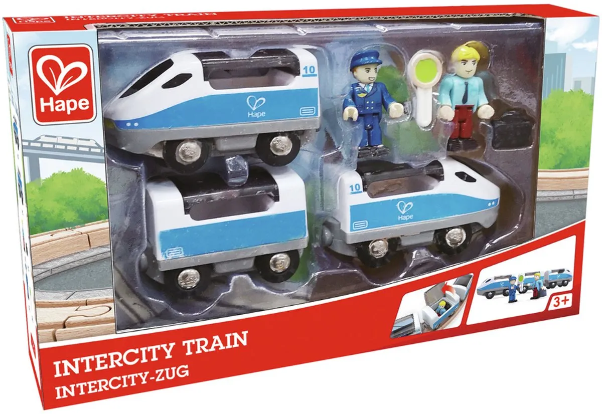 Hape Intercity-Zug Treinset - 7-delig - Veelkleurig