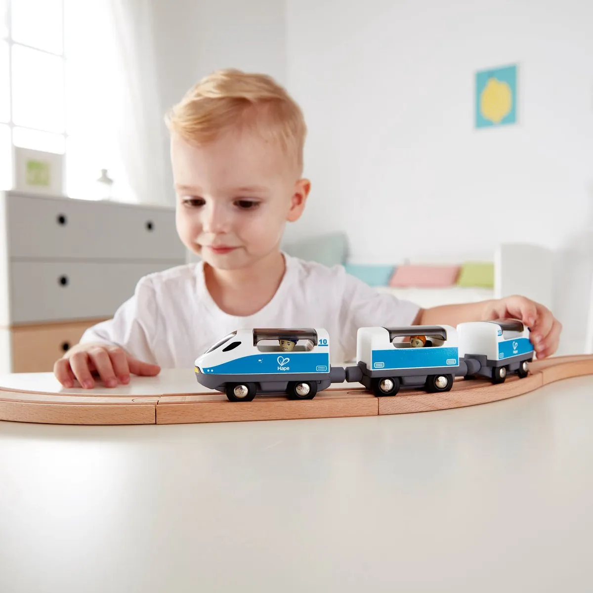Hape Intercity-Zug Treinset - 7-delig - Veelkleurig - afbeelding 6 van 6