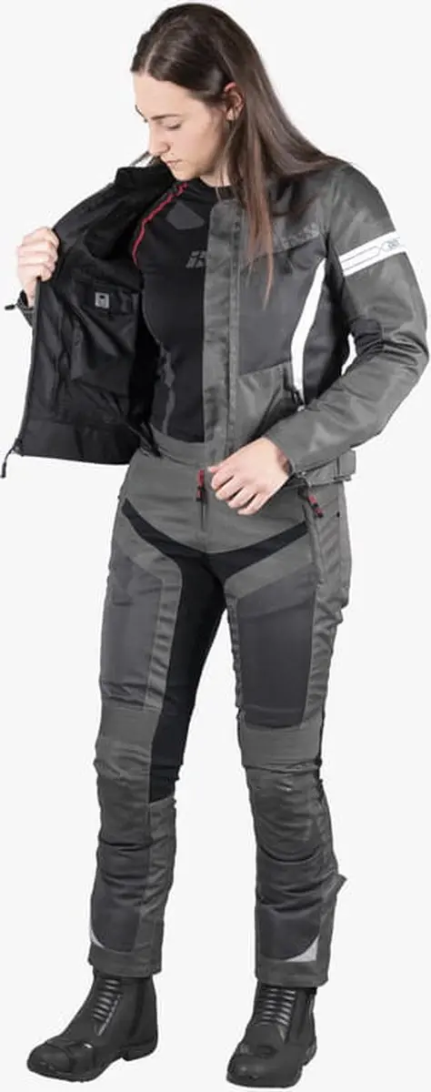 iXS Trigonis-Air Motorjas Dames - Grijs/Wit 3XL - afbeelding 3 van 6