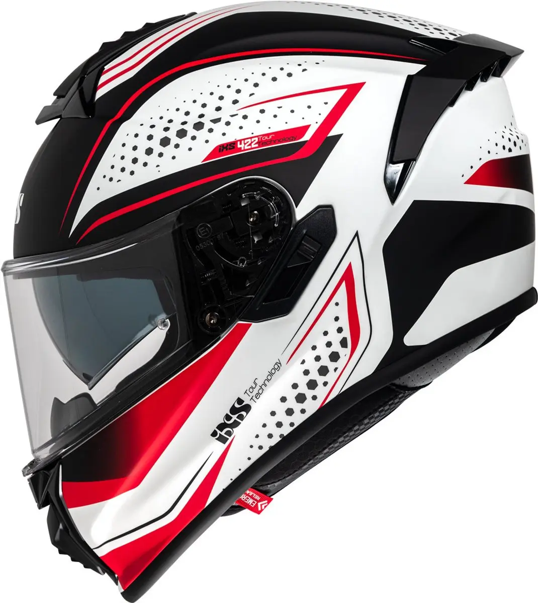 iXS iXS422 FG 2.2 Integraalhelm - Zwart/Rood/Wit - afbeelding 6 van 6