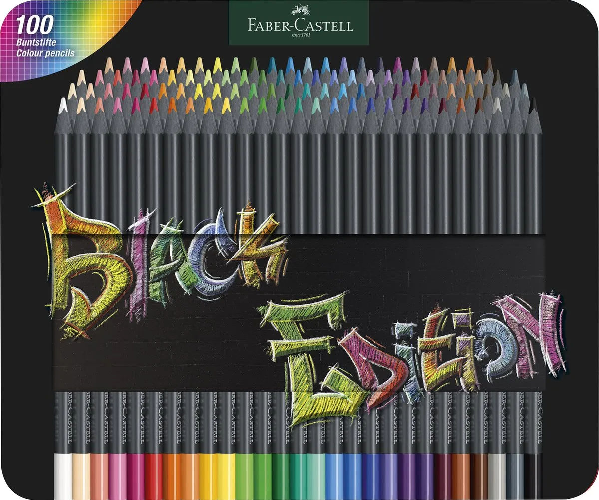 Faber-Castell FC-116490 Kleurpotloden Black Edition - 100 Stuks