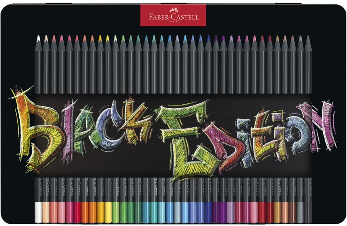 Faber-Castell FC-116490 Kleurpotloden Black Edition - 100 Stuks - afbeelding 6 van 6