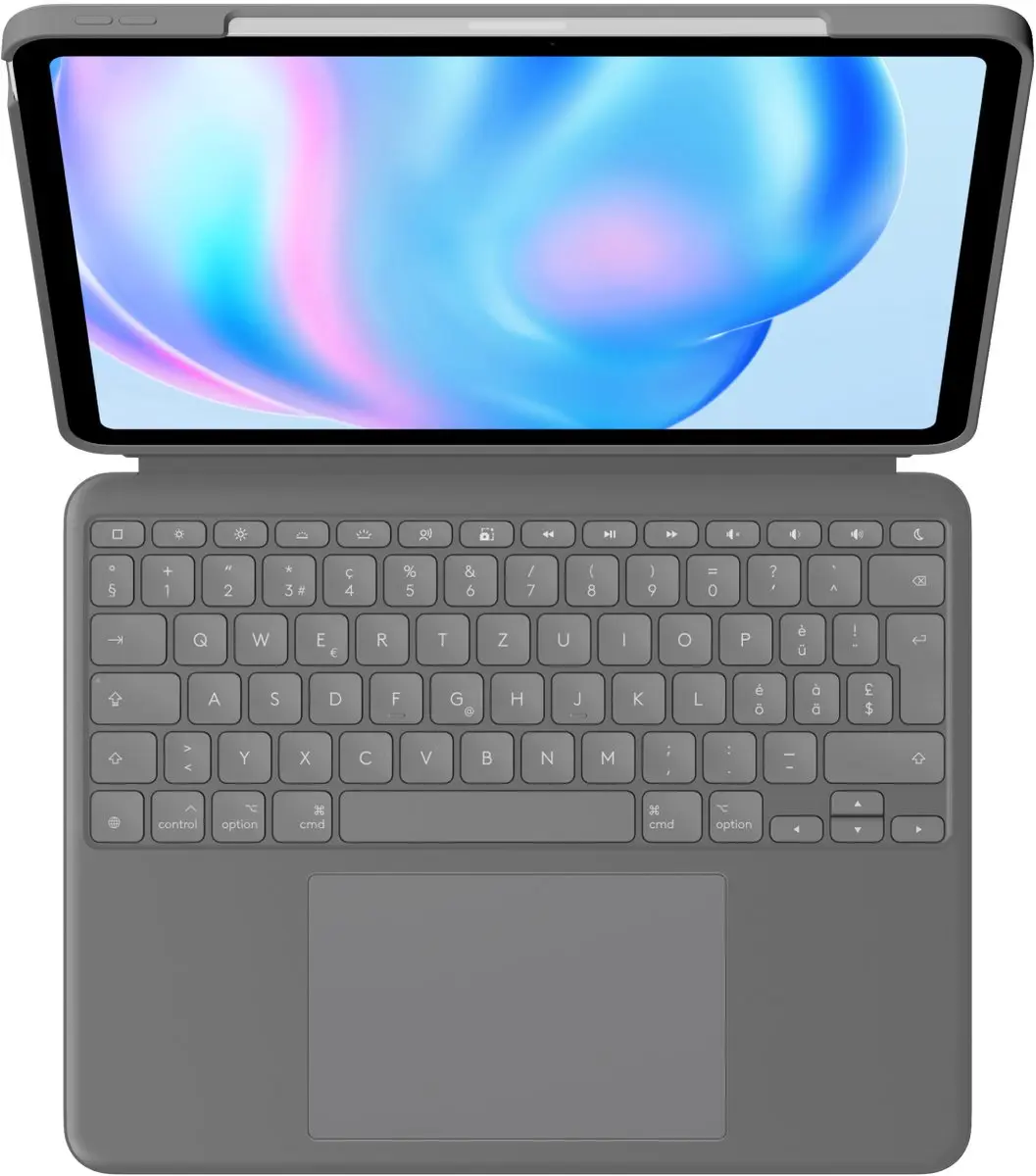 Logitech Combo Touch QWERTZ Zwitsers Smart Connector Grijs