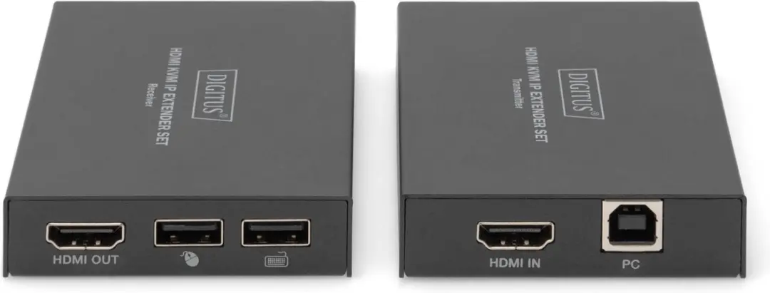 Digitus DS-55507 HDMI naar RJ45 Adapter - 4K UHD - Zwart