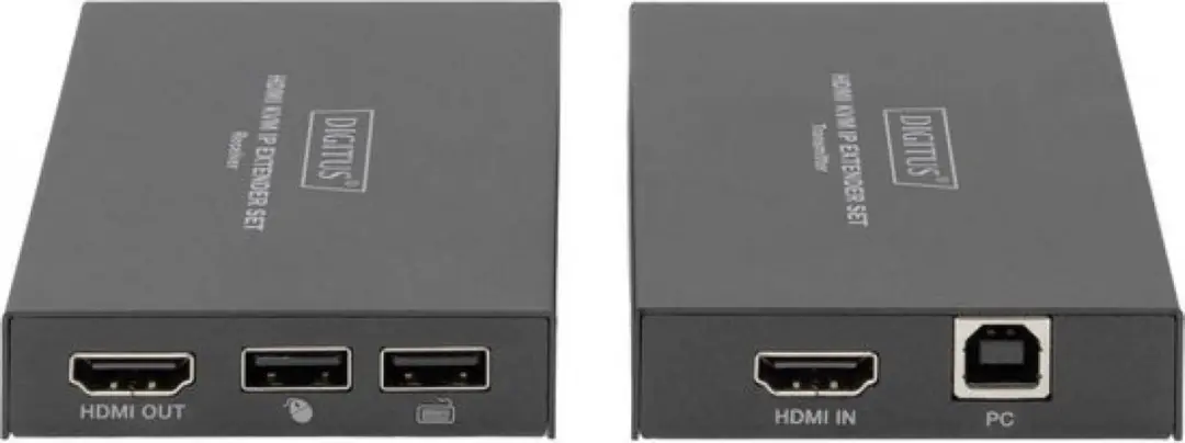 Digitus DS-55507 HDMI naar RJ45 Adapter - 4K UHD - Zwart
