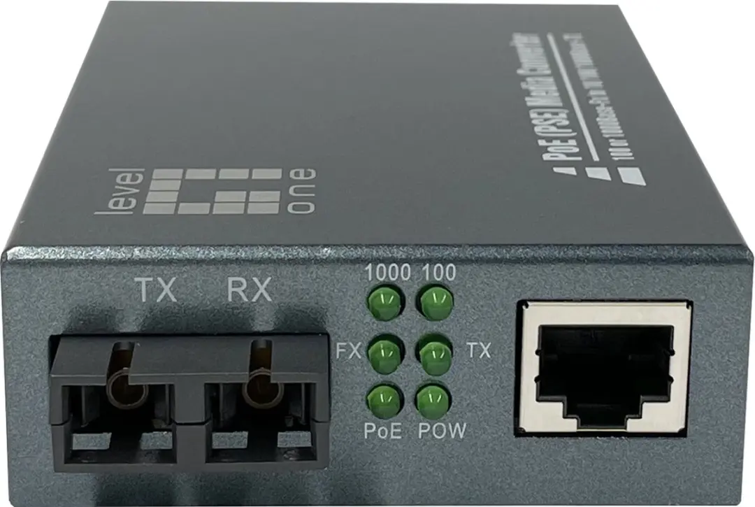 LevelOne GVT-2013 netwerk media converter 1000 Mbit/s 850 nm Multimode Grijs