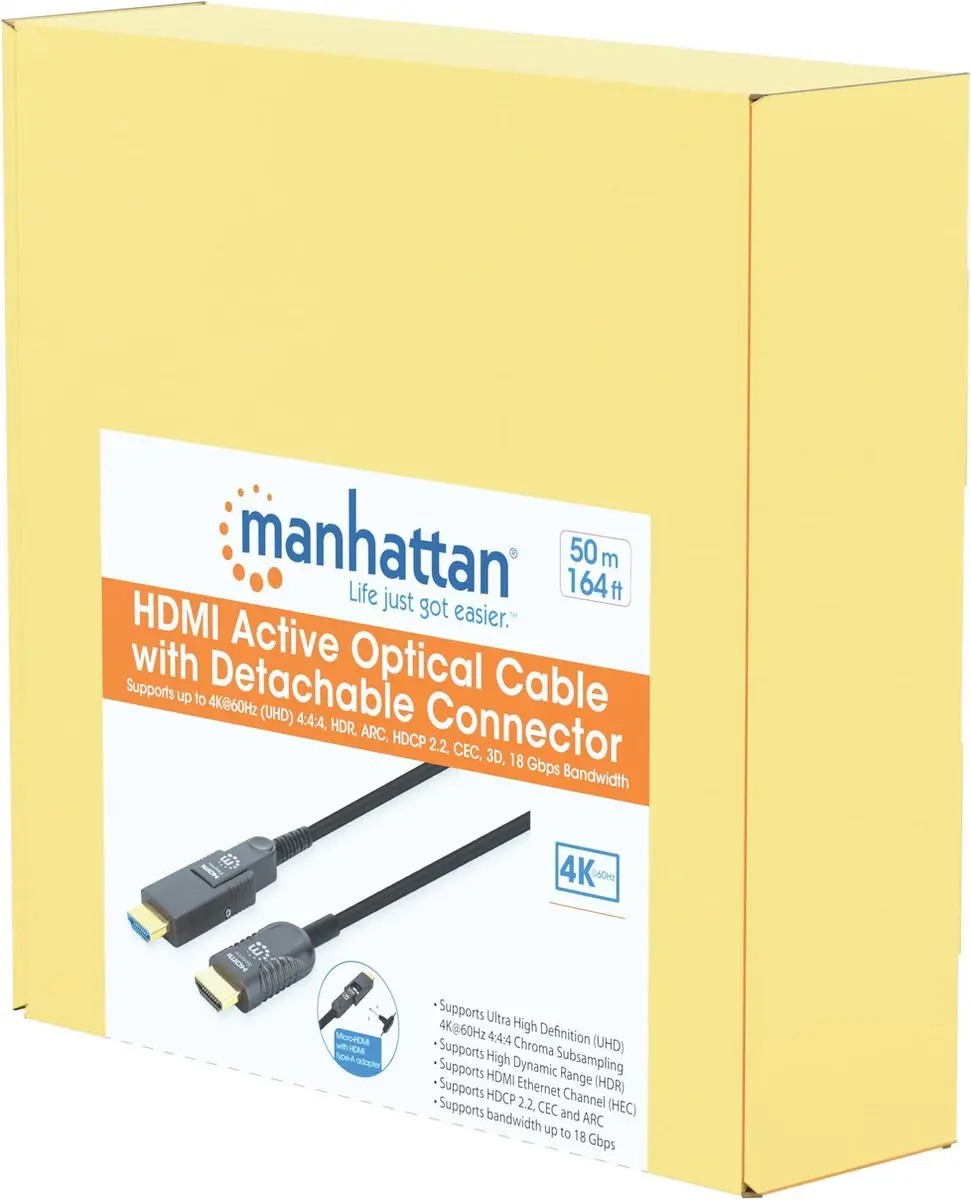 Manhattan 355537 HDMI-kabel 50m - Zwart - afbeelding 5 van 6