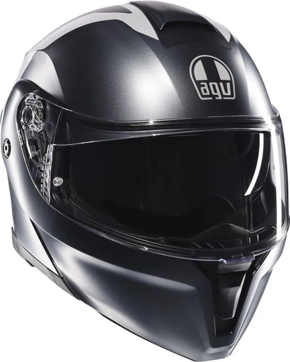 AGV Streetmodular systeemhelm Resia mat grijs zilver rood L