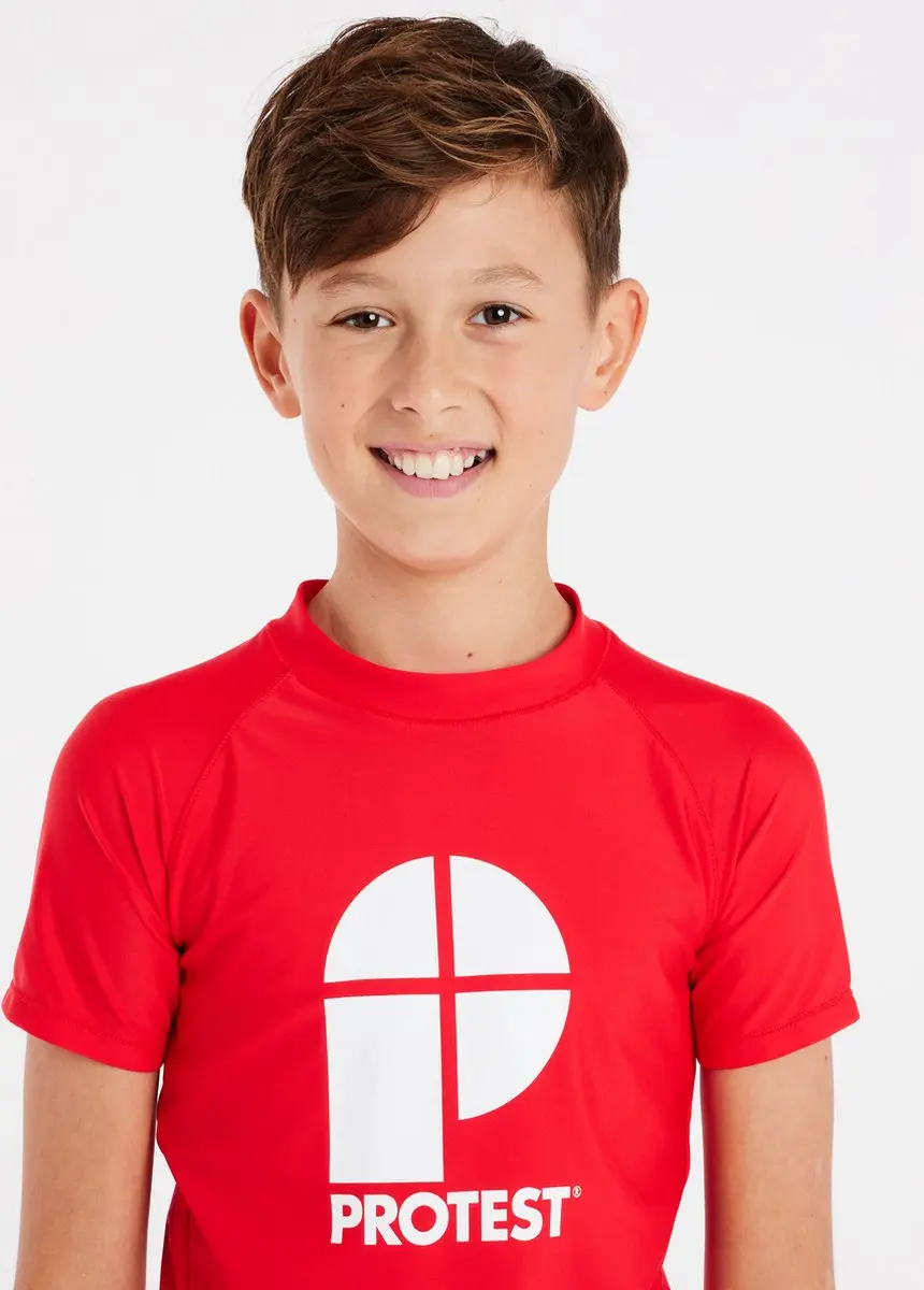 Protest Rashguard PRTBERENT JR Jongens - Maat 104 Tomato
