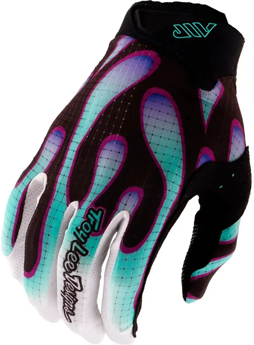 Troy Lee Designs Air Overspray Motocrosshandschoenen - Zwart/Turquoise S