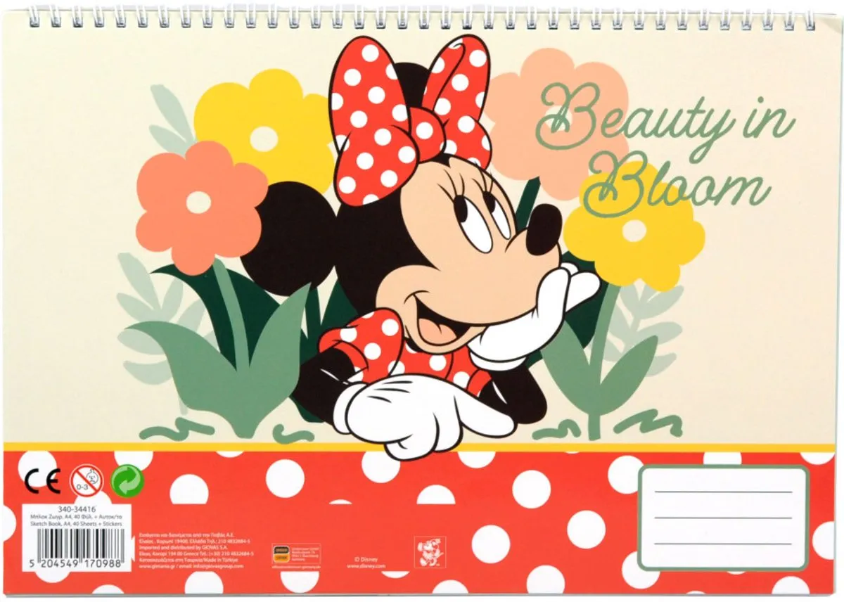 Disney Minnie Nomadic Spirit A4 Spiraal Schetsboek - 40 Bladen