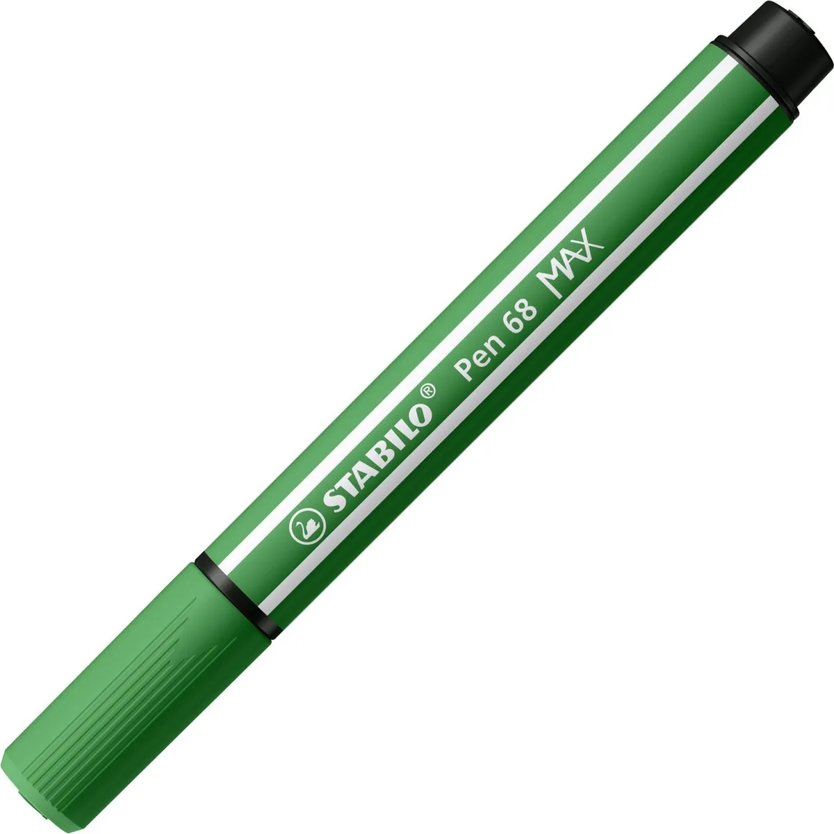 STABILO Pen 68 MAX ARTY Premium Viltstift - 4 Stuks - Karmijnrood/Smaragdgroen/Donkkerblauw/Zwart