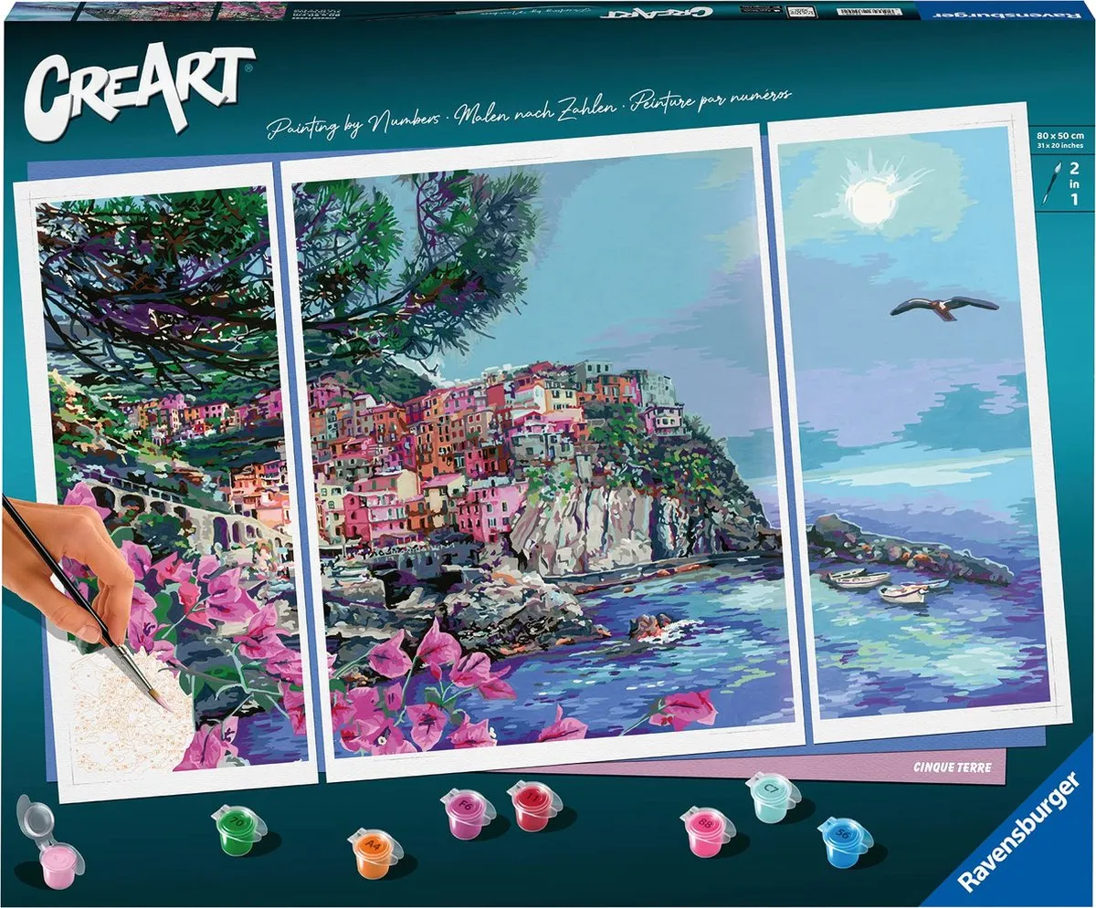 Ravensburger Schilderen op nummer Romantic Cinque Terre - Multicolor