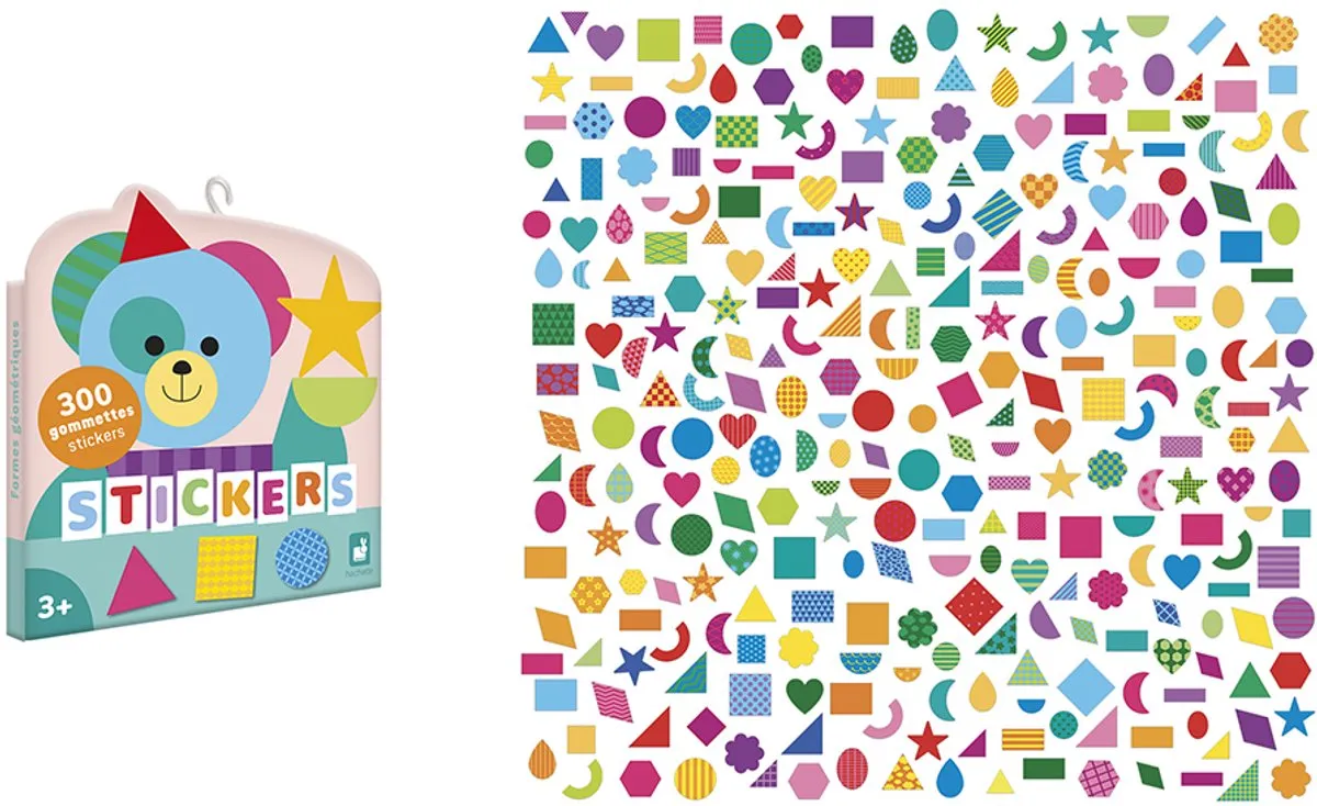 Janod Geometrische Stickers 300 Stuks - 3+ Jaar