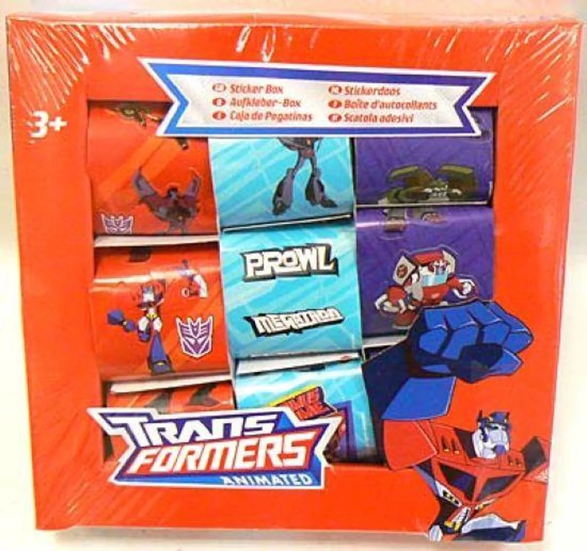 Hasbro Transformers Stickerbox - Blauw/Geel/Rood