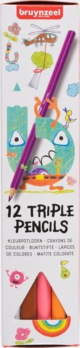Bruynzeel Triple Colour Set - 12 Kleurpotloden