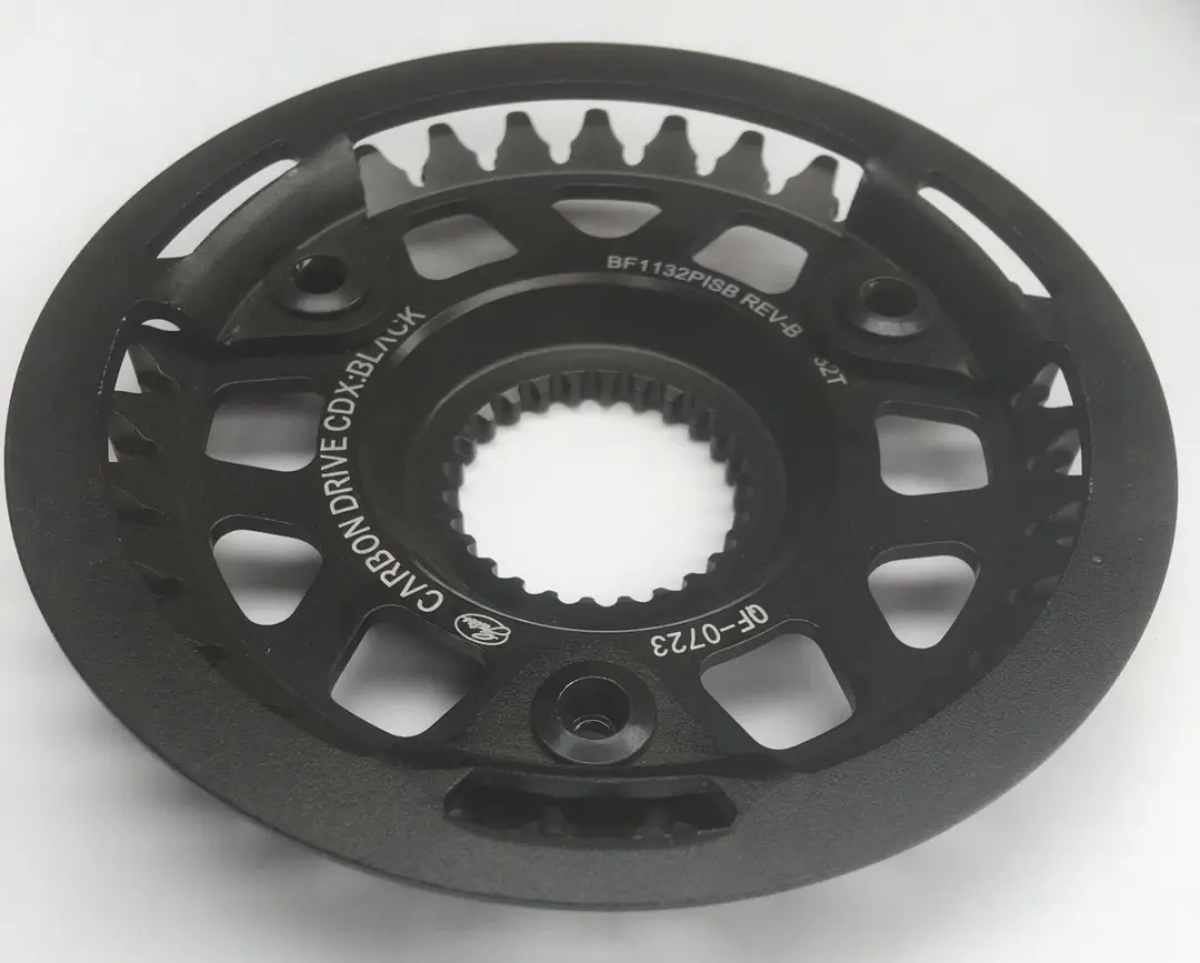 Gates CDX voortandwiel direct mount, 39T, Pinion Zwart Zink, met beschermrand