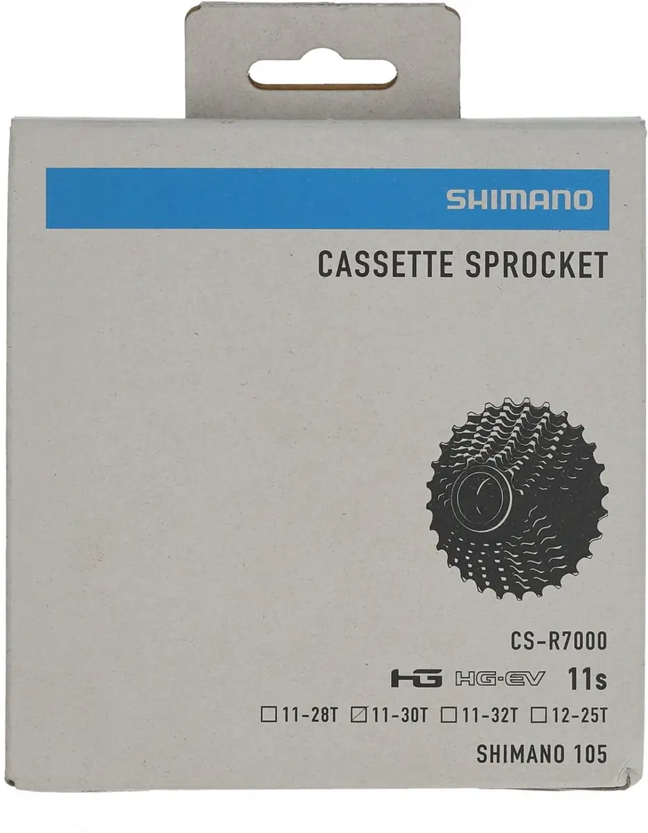 Shimano 105 CS-R7000 11-Speed Cassette 11-30 - Zilver/Chroom