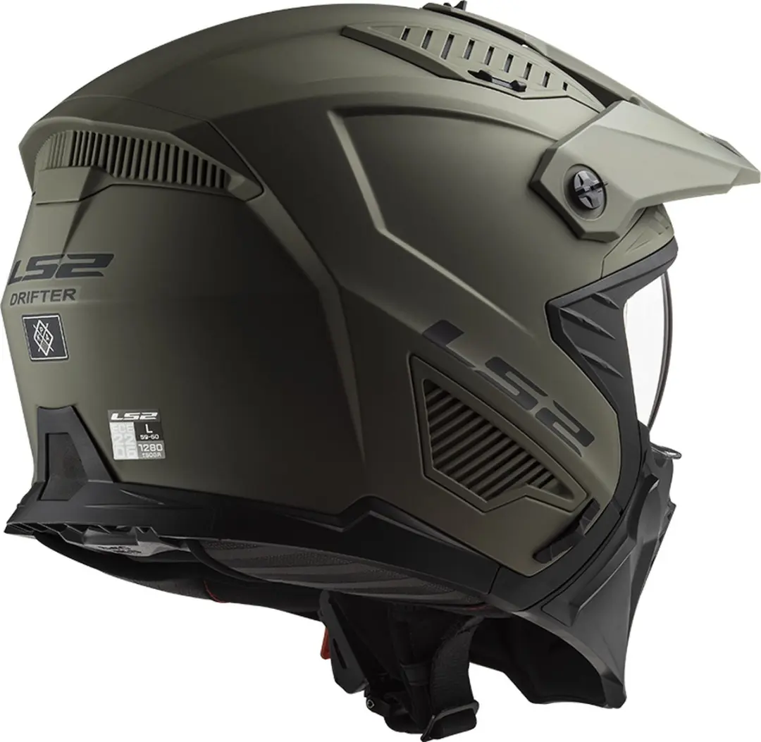 LS2 OF606 Drifter Solid Helm - M - Groen