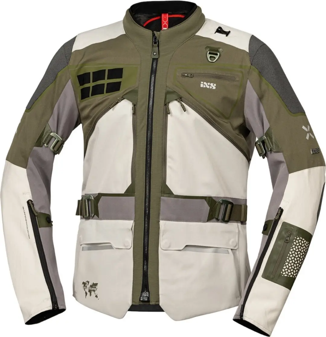 IXS Venture-Air 1.0 Groen Grijs Textiele Motorjas