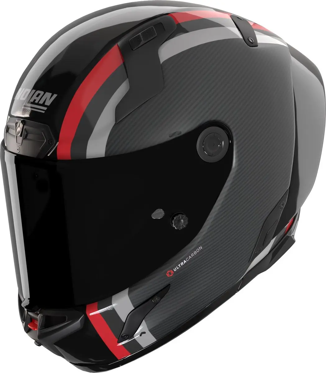 Nolan X-804 RS Ultra Carbon Helm - S - Zwart/Grijs/Rood
