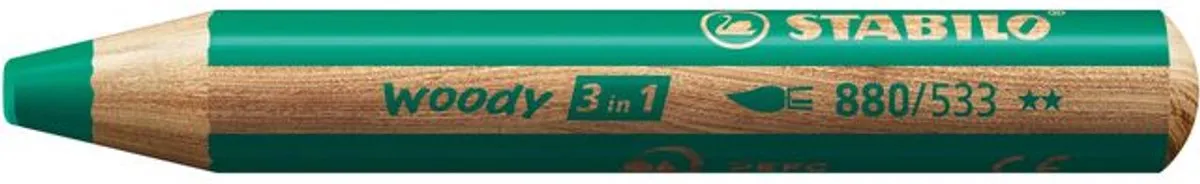 STABILO Woody 3-in-1 Potlood - Donker Groen - 5 Stuks