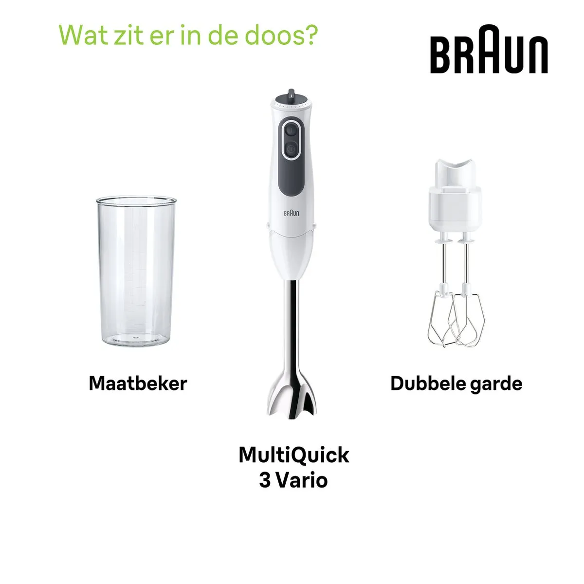 Braun MultiQuick 3 MQ3105BWH Staafmixer - 750W - Wit - afbeelding 4 van 6