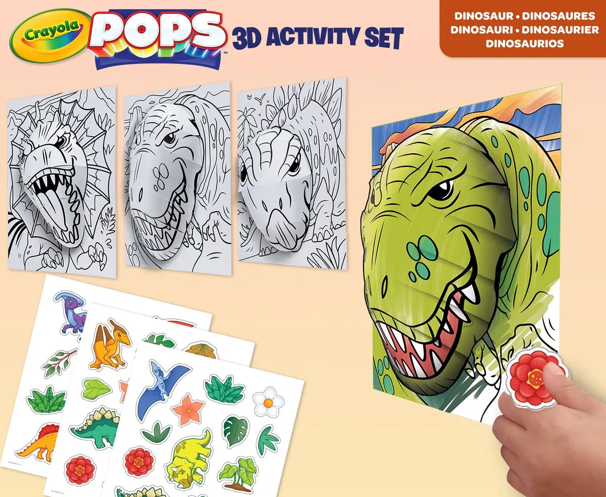 Crayola POPS Dinosaurus Hobbypakket - 3D-activiteiten Multicolor
