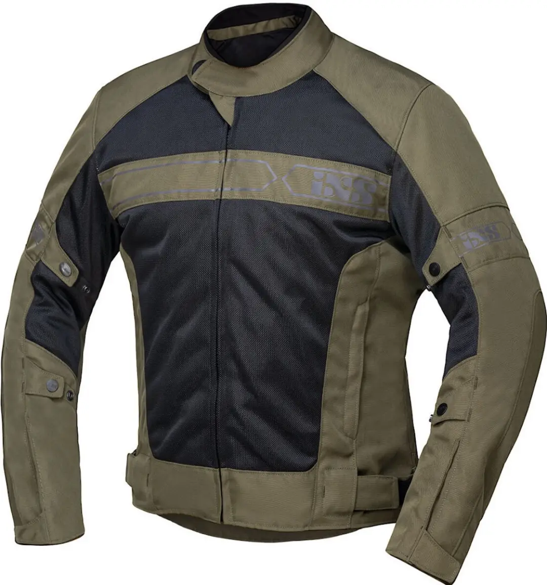 IXS Evo-Air Olijfgroen Groen Zwart Textiele Motorjas