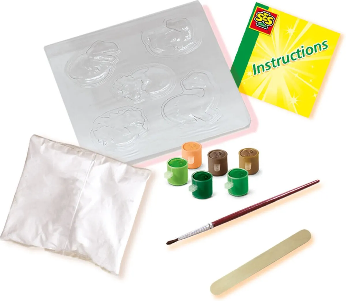 SES Creative Dino Eieren Giet- & Schilderpakket - 5 Stuks