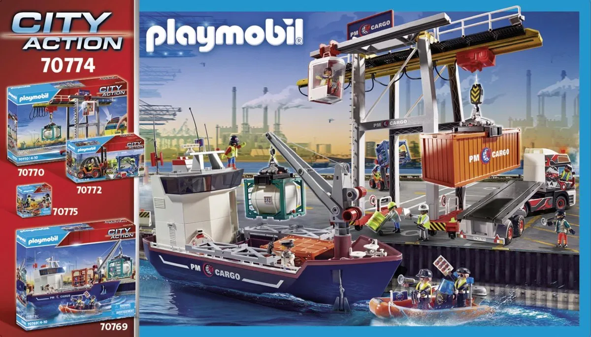 Playmobil City Action Cargo Container 70774 - Multicolor