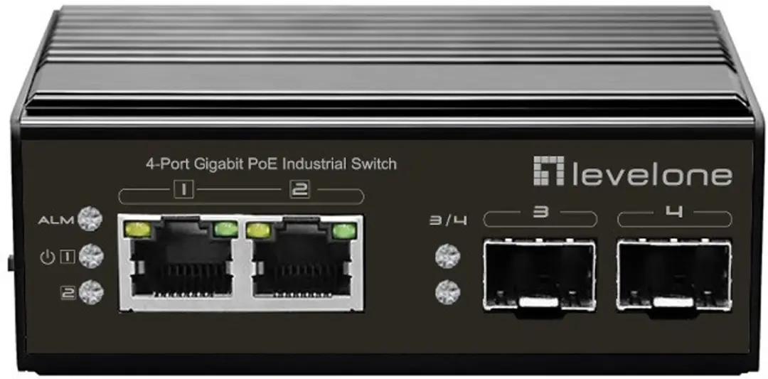 LevelOne Switch 2x GE IGP-0432 2xGSFP 60W 2xPoE+