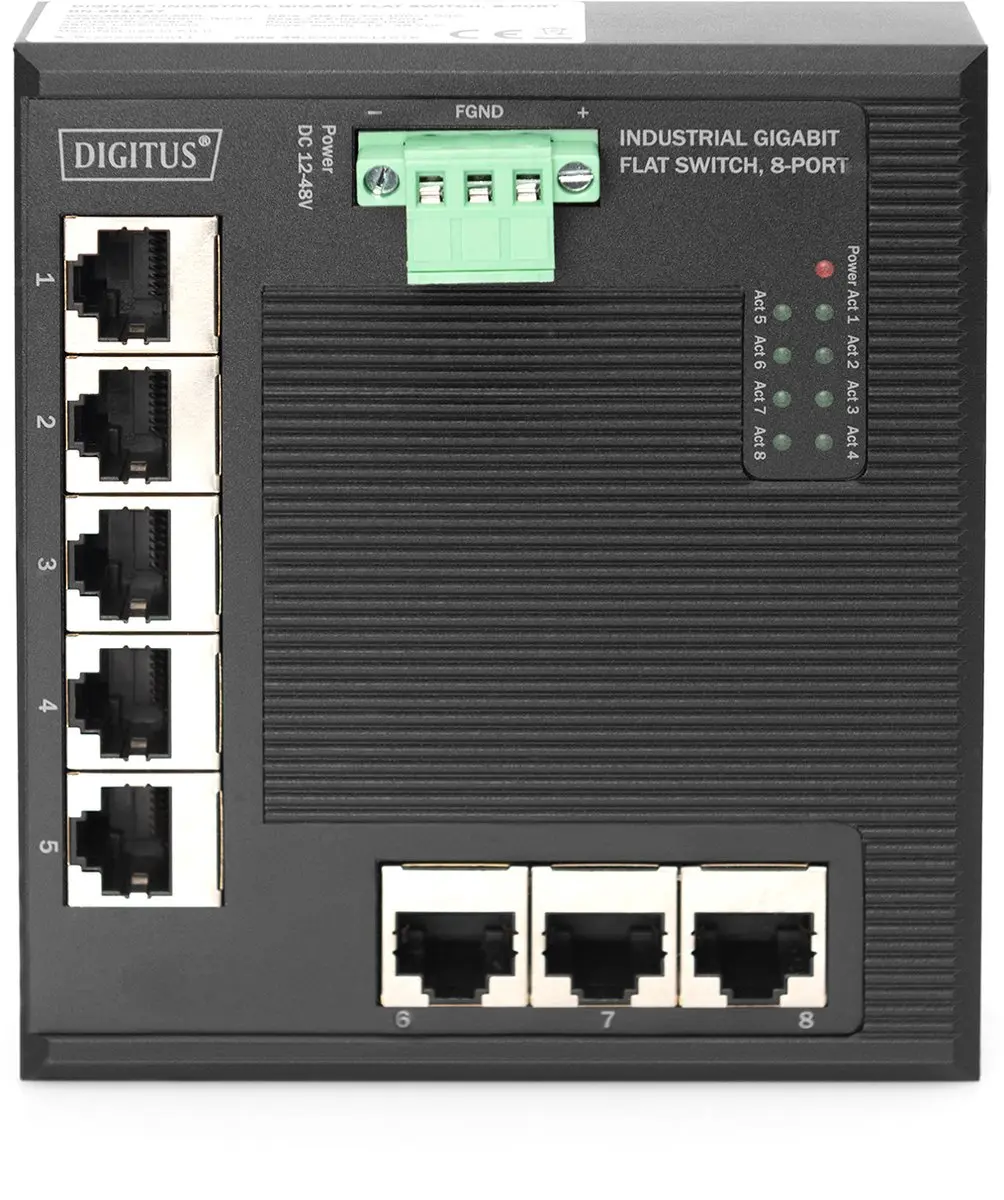 Digitus DN-651127 8-poorts Gigabit Switch - Zwart - afbeelding 6 van 6