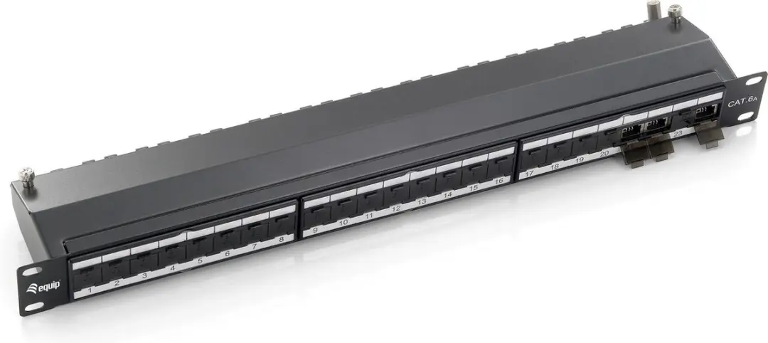 Equip Patchpanel 24x RJ45 Cat6A 19 1HE zwart